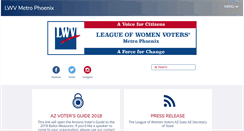 Desktop Screenshot of lwvmetrophoenix.org