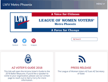 Tablet Screenshot of lwvmetrophoenix.org